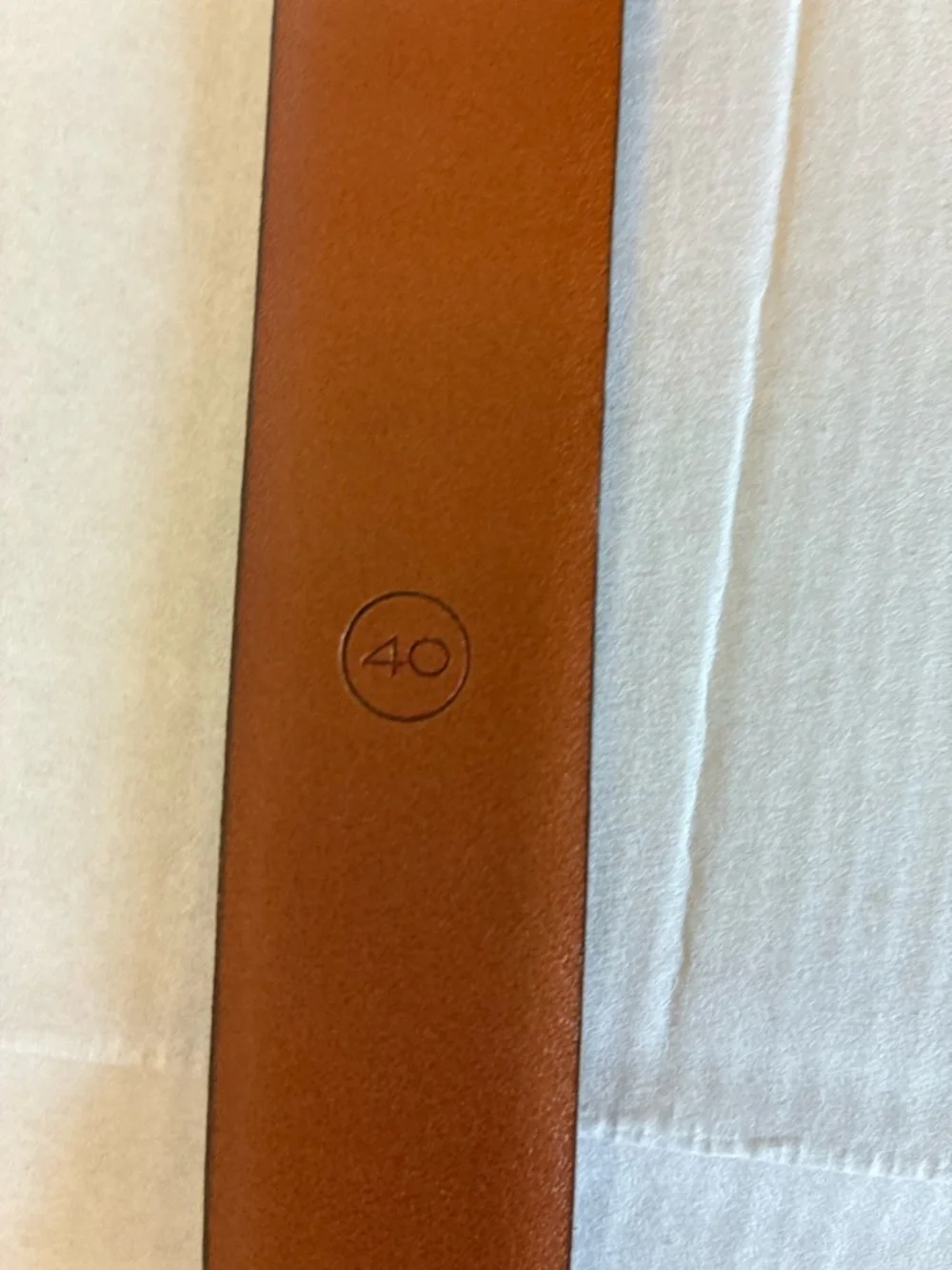 J. Crew Genuine Brown Leather Men’s Belt made in USA heritage preppy classic  40
